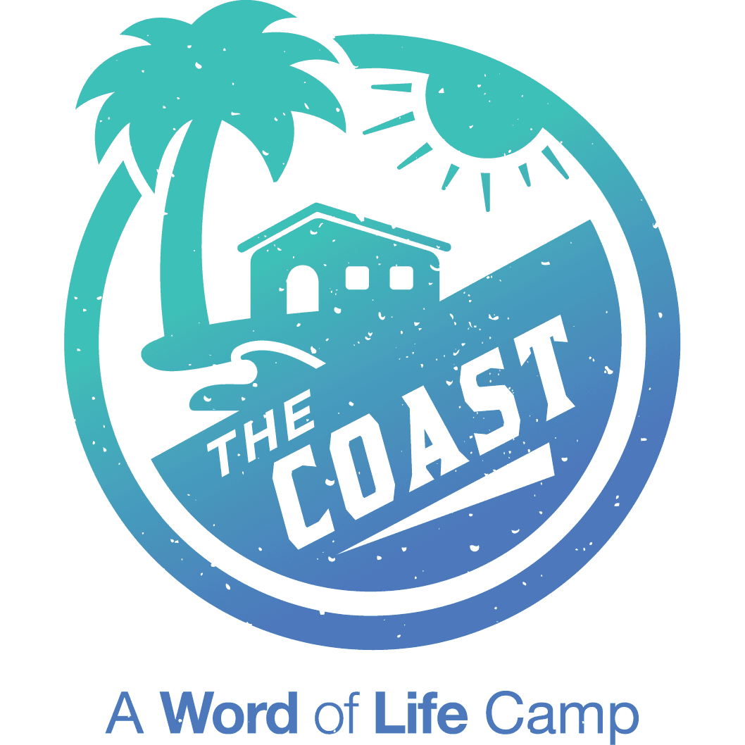 Word of Life Coast logo color two tone blue and alpha.